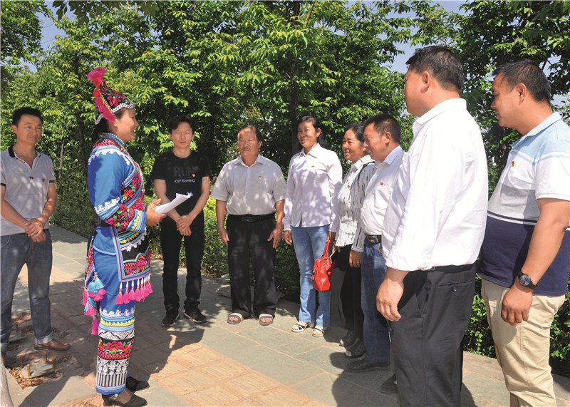 李云燕与村党总支委员和村干部现场研究基础设施建设规划_副本.jpg